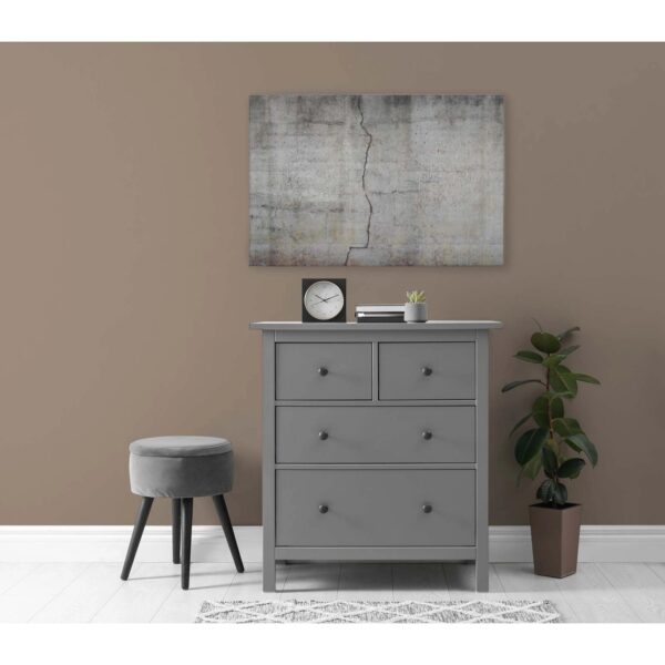 Bricoflor 3D Bild Mit Betonwand Grau Jugendzimmer Leinwandbild In Betonoptik Wandbild Industrial Style Ideal Für Küche 90 X 60 Cm