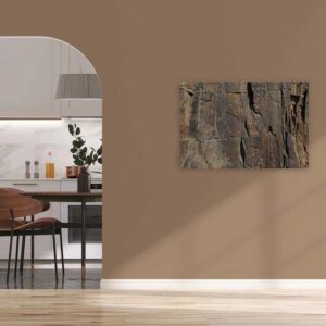 Bricoflor 3D Bild Mit Felsen Grau Braun Leinwandbild In Steinoptik Für Schlafzimmer Und Wohnzimmer Wandbild In Steinoptik