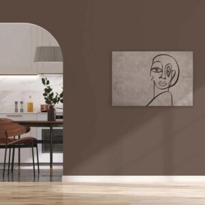 Bricoflor Abstrakte Kunst Auf Leinwand In Grau Schwarz Modernes Wandbild Mit Gemälde Motiv Ideal Für Wohnzimmer In 120 X 80 Cm
