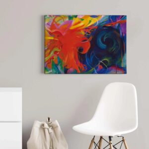 Bricoflor Abstrakte Kunst Leinwand Bild Wandbild In Gemälde Optik Für Wohnzimmer Und Schlafzimmer Buntes Leinwandbild Im Stil Abstrakter Malerei