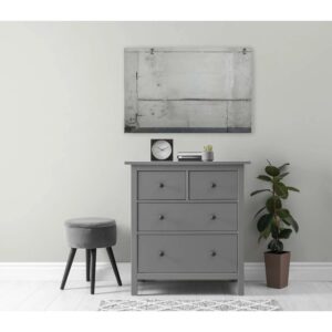 Bricoflor Alte Wand Deko Bild In Betonoptik Modernes Wandbild Im Industrial Style Grau Industriedesign Leinwandbild 120 X 80 Cm
