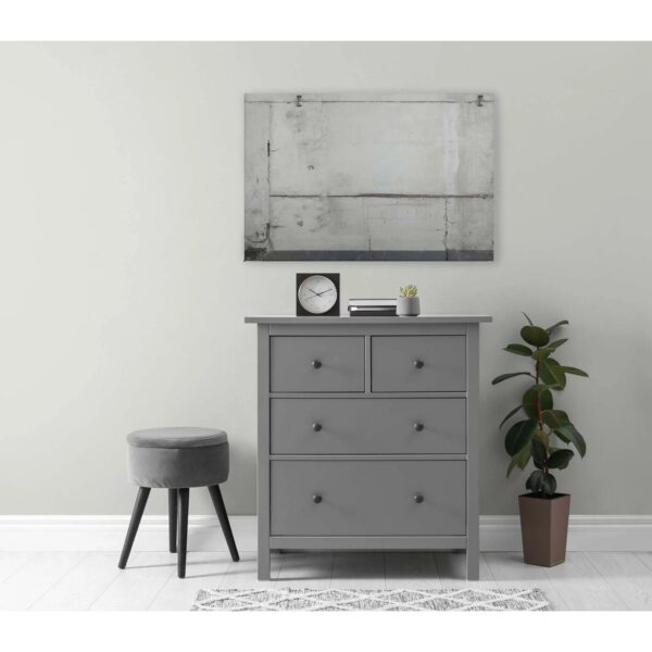 Bricoflor Alte Wand Deko Bild In Betonoptik Modernes Wandbild Im Industrial Style Grau Industriedesign Leinwandbild 120 X 80 Cm