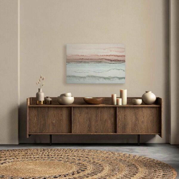 Bricoflor Aquarell Leinwandbild In Weiß Rosa Deko Wandbild 90 X 60 Cm Ideal Für Schlafzimmer Und Badezimmer Farbverlauf Bild