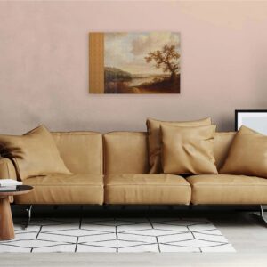 Bricoflor Art Déco Bild In Gold Gelb Kunst Wandbild Im Jugendstil 90 X 60 Cm Leinwandbild Mit Landschaft Gemälde Stil 20Er Jahre