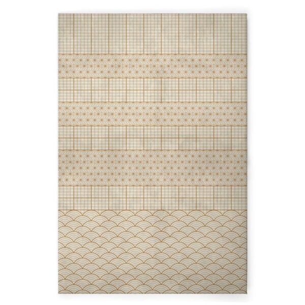 Bricoflor Art Déco Leinwand Bild 20Er Jahre Stil Goldenes Wandbild Mit Muster Geometrisch Ideal Für Wohnzimmer Und Schlafzimmer