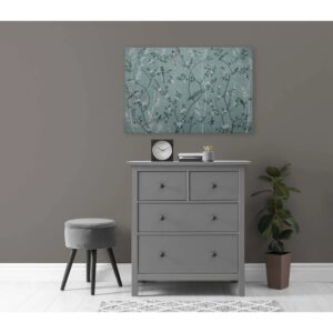 Bricoflor Asiatisches Wandbild Mit Vögeln In Ästen Leinwand Türkis Mint Leinwandbild Mit Blumen 90 X 60 Cm Ideal Für Schlafzimmer