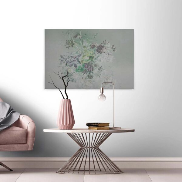 Bricoflor Ausgefallenes Leinwand Bild Im Stillleben Stil Neobarock Wandbild In Grau Und Pastell Gemälde Leinwandbild In Betonoptik Für Wohnzimmer