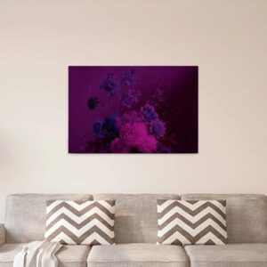 Bricoflor Ausgefallenes Wandbild In Lila Blumen Leinwand Bild In Ölgemälde Optik Stillleben Bild Im Neobarock Stil Für Schlafzimmer Und Wohnzimmer