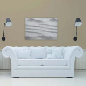 Bricoflor Batik Bild Im Boho Chic Leinwandbild Mit Landschaft In Nebel Modernes Wandbild In 120 X 80 Cm Für Schlafzimmer Und Bad