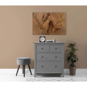 Bricoflor Baumstamm Bild Mit 3D Effekt Leinwandbild Mit Baum Motiv In 120 X 80 Cm Deko Wandbild Braun Ideal Für Wohnzimmer