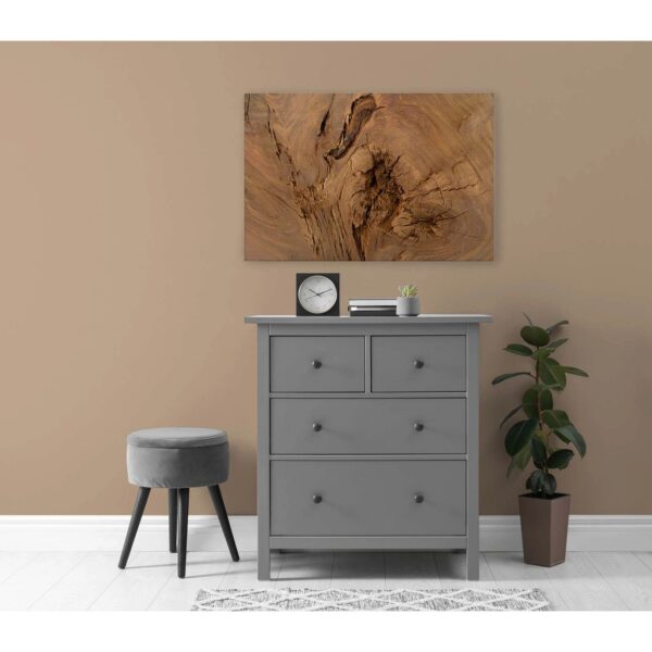 Bricoflor Baumstamm Bild Mit 3D Effekt Leinwandbild Mit Baum Motiv In 120 X 80 Cm Deko Wandbild Braun Ideal Für Wohnzimmer