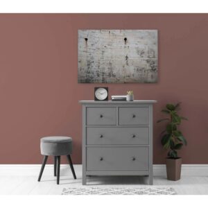 Bricoflor Betonwand Bild In 120 X 80 Cm Grau Weiß Leinwandbild Für Jugendzimmer Und Küche Industrielles Wandbild Im Used Look