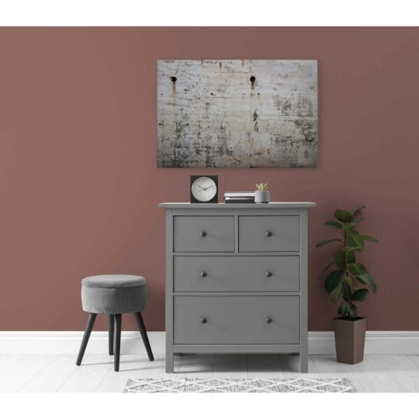 Bricoflor Betonwand Bild In 120 X 80 Cm Grau Weiß Leinwandbild Für Jugendzimmer Und Küche Industrielles Wandbild Im Used Look