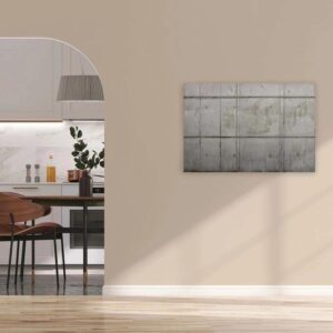 Bricoflor Betonwand Bild In 90 X 60 Cm Industrial Style Wandbild In Betonoptik Hellgrau 3D Leinwandbild Für Küche Und Teenager
