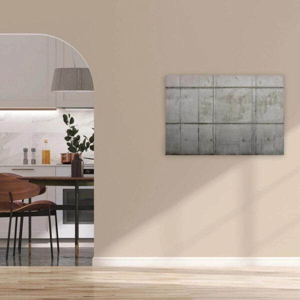 Bricoflor Betonwand Bild In 90 X 60 Cm Industrial Style Wandbild In Betonoptik Hellgrau 3D Leinwandbild Für Küche Und Teenager