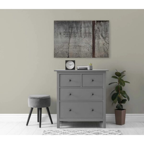 Bricoflor Betonwand Bild Mit 3D Effekt Industrielles Wandbild Grau Für Jugendzimmer Und Küche Leinwandbild In 120 X 80 Cm