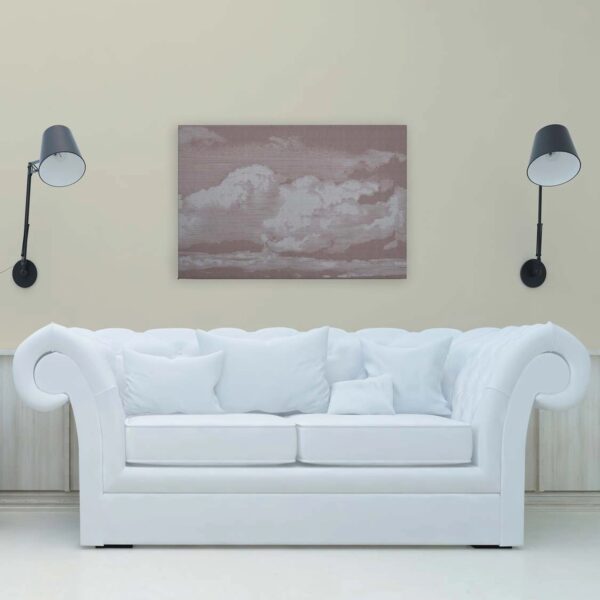 Bricoflor Bild Auf Leinwand Mit Himmel In Rosa Weiß Babyzimmer Und Schlafzimmer Wandbild Mit Wolken Modern In 120 X 80 Cm