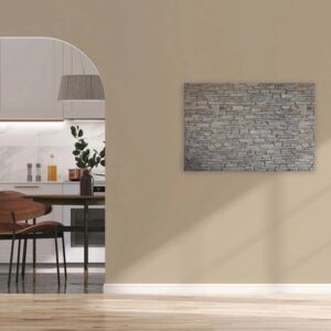 Bricoflor Bild In Steinoptik Grau In 120 X 80 Cm Leinwandbild Mit Mauer Motiv Im Vintage Stil Deko Wandbild Mit 3D Effekt
