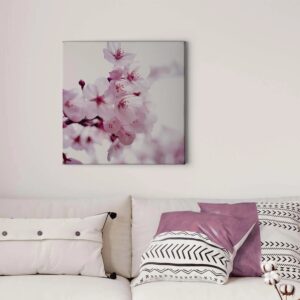 Bricoflor Bild Mit Kirschblüte Blumen Leinwandbild Ideal Für Mädchenzimmer Und Schlafzimmer Romantisches Wandbild Mit Japanischer Kirschblüte