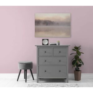 Bricoflor Bild Mit Morgensonne Leinwandbild See Und Nebel Romantisch 120 X 80 Cm Leinwand Mit Landschaft Panorama Für Flur