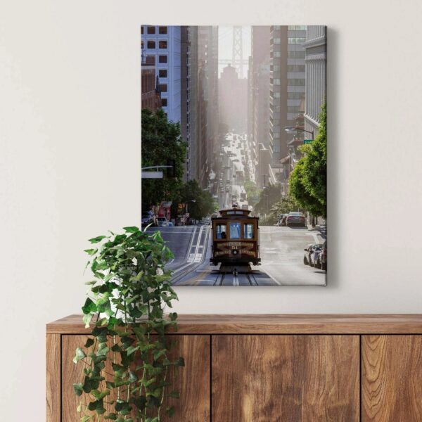 Bricoflor Bild Mit San Francisco Motiv Stadt Wandbild Für Wohnzimmer Und Schlafzimmer Modernes Architektur Leinwandbild Im Hochformat