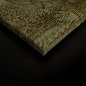 Bricoflor Bild Urwald Auf Leinwand In Olivgrün Regenwald Bild Grün Für Wohnzimmer Und Schlafzimmer Dschungel Leinwandbild 120X80