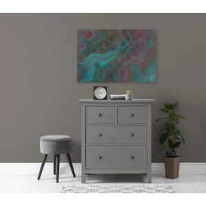 Bricoflor Bilder Mit Farbverlauf Bunt Deko Wandbild In Marmor Optik Ausgefallen Leinwandbild In 120 X 80 Cm Für Wohnzimmer Und Bad