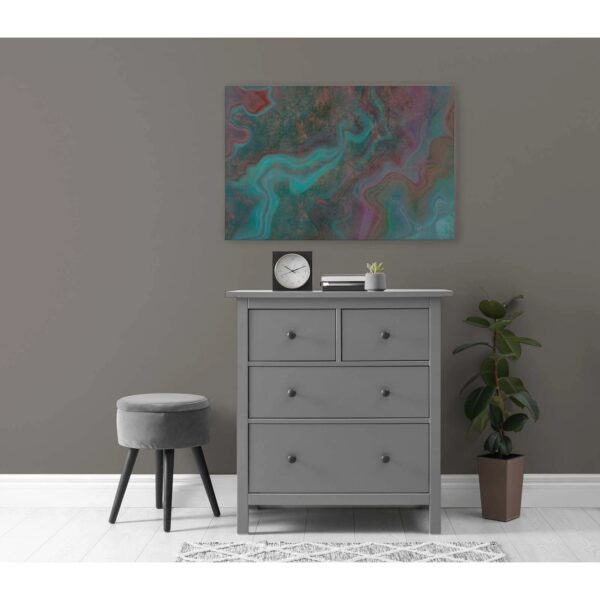 Bricoflor Bilder Mit Farbverlauf Bunt Deko Wandbild In Marmor Optik Ausgefallen Leinwandbild In 120 X 80 Cm Für Wohnzimmer Und Bad