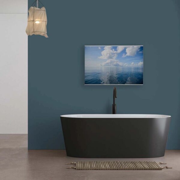 Bricoflor Blaues Wandbild Mit Meer Leinwandbild Maritim Für Schlafzimmer Und Badezimmer Leinwand In 90 X 60 Cm Mit Sonne Wasser
