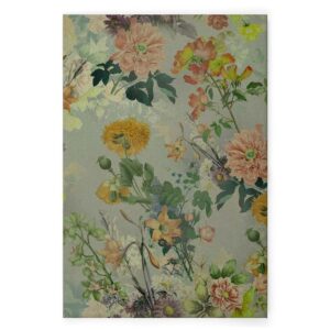 Bricoflor Blumenbilder Für Wohnzimmer Und Schlafzimmer Leinwandbild Mit Blumen Bunt 80 X 120 Cm Wandbild Floral Im Vintage Stil