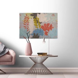 Bricoflor Florales Bild Auf Leinwand Wandbild Skandinavisch Ideal Für Schlafzimmer Und Wohnzimmer Buntes Leinwandbild Im Modernen Stil