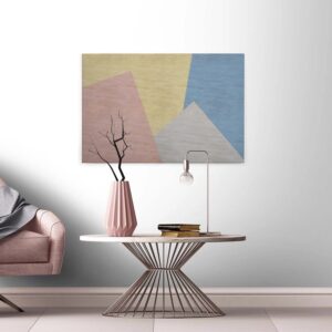 Bricoflor Grafik Design Bild Mit Geometrischem Muster Skandinavisches Leinwandbild In Pastellfarben Für Schlafzimmer Und Wohnzimmer Auf Canvas