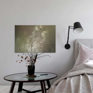 Bricoflor Graues Wandbild Mit Blumen Ölgemälde Leinwand Bild Mit Rosen Und Tulpen Wohnzimmer Und Esszimmer Bild Im Stillleben Stil Auf Canvas