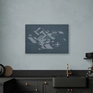 Bricoflor Industrial Bild Auf Leinwand In Grau Modernes Wandbild Mit Geometrischem Design Canvas Leinwandbild In Steinoptik Ideal Für Büro