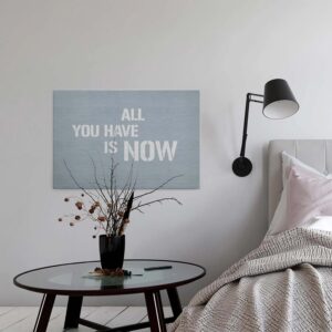 Bricoflor Industrial Bild Auf Leinwand Mit Spruch All You Have Is Now Leinwandbild Grau Modernes Wandbild Auf Canvas Ideal Für Wohn Und Schlafzimmer