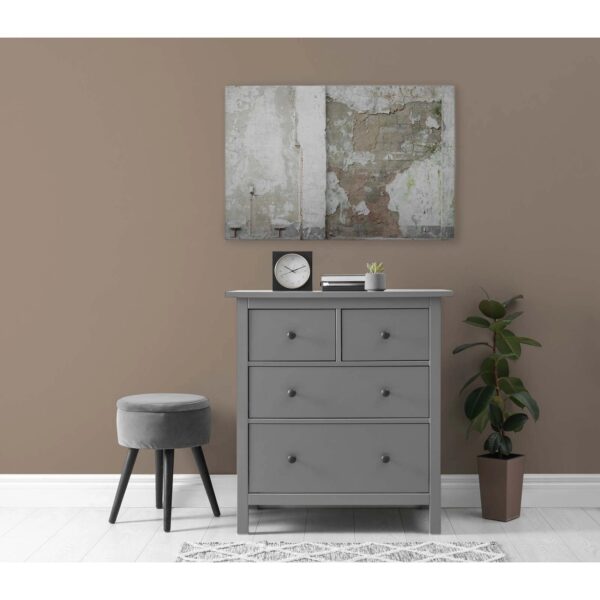 Bricoflor Industrial Bilder Leinwand Modernes Wandbild In 3D Betonoptik Ideal Für Jugendzimmer Und Küche Leinwandbild 90 X 60 Cm