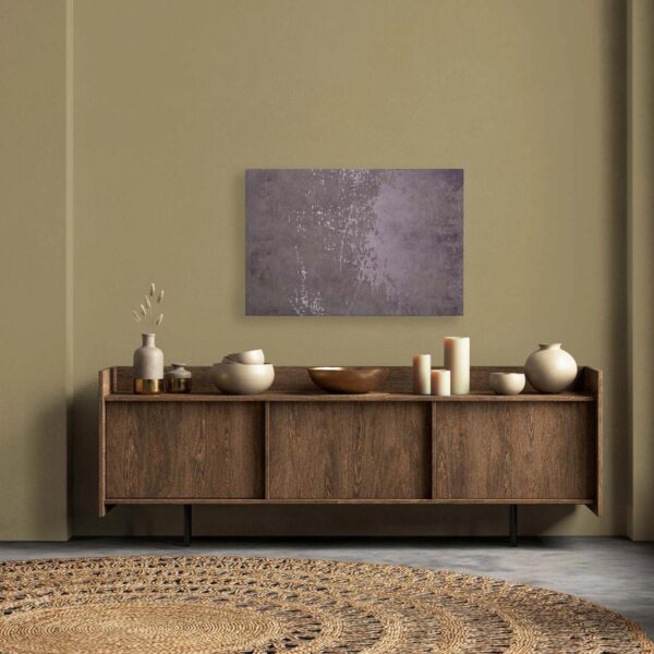 Bricoflor Industrielles Wandbild Lila Violett Leinwandbild In Betonoptik Mit Farbklecks Industrial Style Bild In 120 X 80 Cm