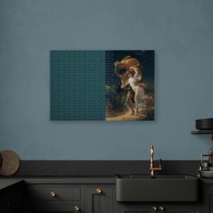 Bricoflor Jugendstil Bilder Auf Leinwand Art Déco Wandbild Petrol 20Er Jahre Leinwandbild Mit Gemälde Art Nouveau Look 90 X 60 Cm