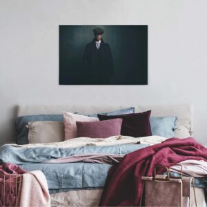 Bricoflor Leinwand Bild Im 19. Jahrhundert Stil Retro Wandbild In Dunkelgrün Und Schwarz Nostalgie Leinwandbild Für Büro Und Wohnzimmer