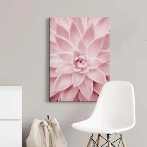 Bricoflor Leinwand Bild Mit Blume In Rosa Florales Leinwandbild Im Querformat Ideal Für Schlaf Und Badezimmer Rosa Wandbild Mit Nahaufnahme Von Blume