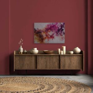 Bricoflor Leinwand Moderne Kunst Pink Orange Pixel Bild Mit Farbverlauf Geometrisch Für Schlafzimmer Wandbild In 120 X 80 Cm