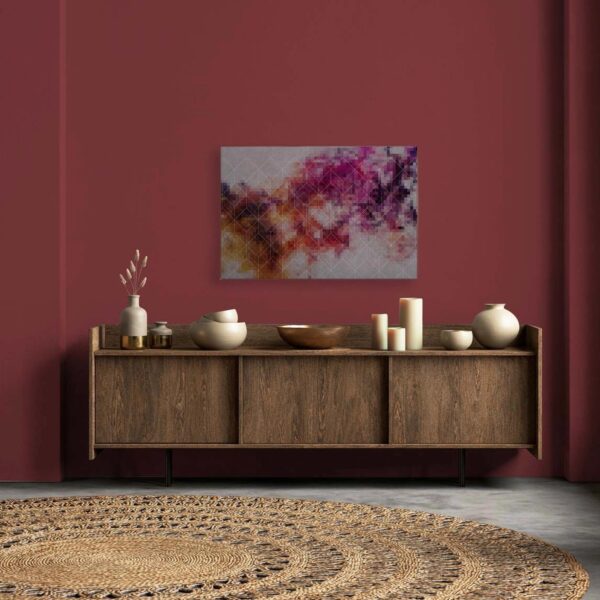 Bricoflor Leinwand Moderne Kunst Pink Orange Pixel Bild Mit Farbverlauf Geometrisch Für Schlafzimmer Wandbild In 120 X 80 Cm