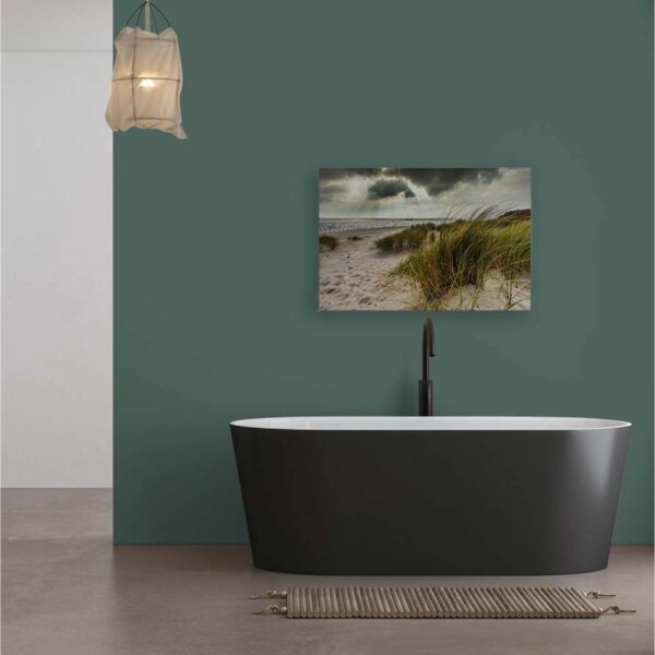 Bricoflor Leinwandbild Dünenlandschaft In 120 X 80 Cm Deko Wandbild Strand Meer Für Wohnzimmer Und Büro Ostsee Bild Maritim