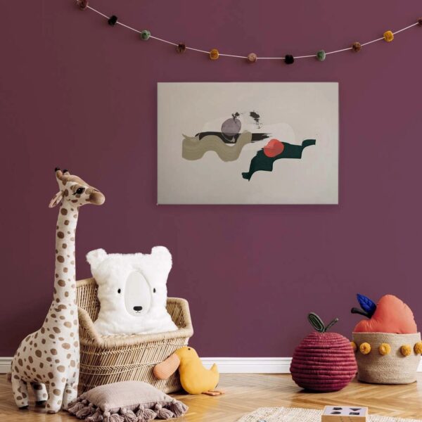 Bricoflor Leinwandbild Japanisch In 120 X 80 Cm Mid Century Wandbild Abstrakte Kunst Für Wohnzimmer Und Küche Deko Bild Gemalt