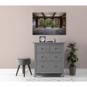 Bricoflor Leinwandbild Lost Places Vintage Wandbild Mit Villa Motiv Nostalgisch Wohnzimmer Und Schlafzimmer Leinwand In 90 X 60 Cm