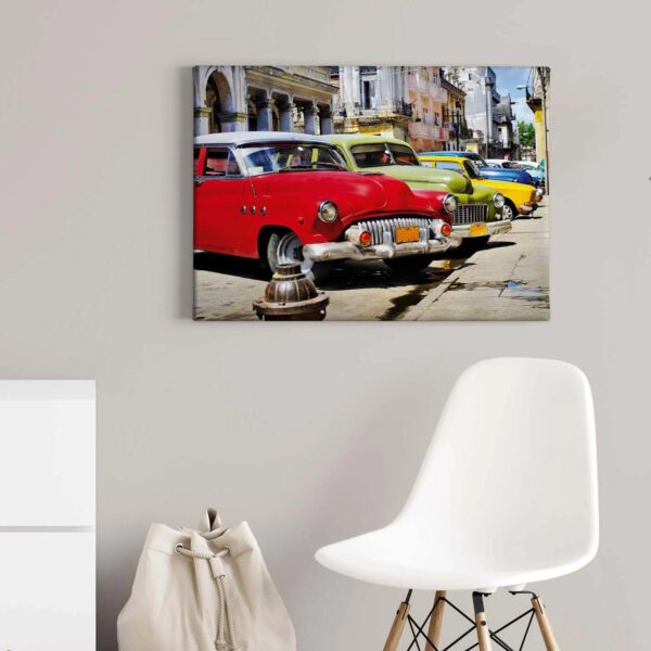 Bricoflor Leinwandbild Mit Kuba Motiv Oldtimer Bild Auf Leinwand Für Küche Und Wohnzimmer Auto Wandbild Mit Cuba Design In Bunt