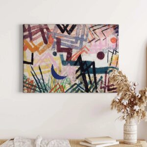 Bricoflor Leinwandbild Mit Kunst Motiv Wandbild Im Stil Abstrakter Malerei Für Schlafzimmer Und Wohnzimmer Buntes Leinwandbild In Gemälde Optik