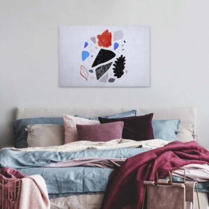 Bricoflor Leinwandbild Skandinavisch Terrazzo Wandbild Im Scandi Stil Ideal Für Badezimmer Und Küche Modernes Canvas Leinwand Bild Mid Century Style