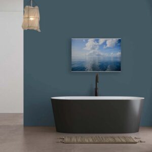 Bricoflor Maritimes Wandbild Meer Sonne Himmel Deko Leinwandbild In 120 X 80 Cm Für Schlafzimmer Und Badezimmer Bild Wasser