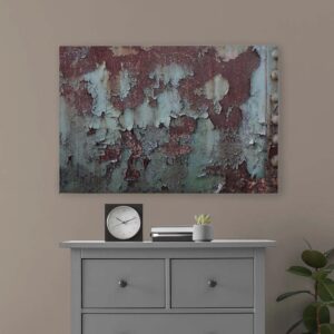 Bricoflor Metall Wandbild Mit Schiff Motiv Leinwand In Rostoptik 90 X 60 Cm Deko Rost Bild Grau Braun Ideal Für Wohnzimmer